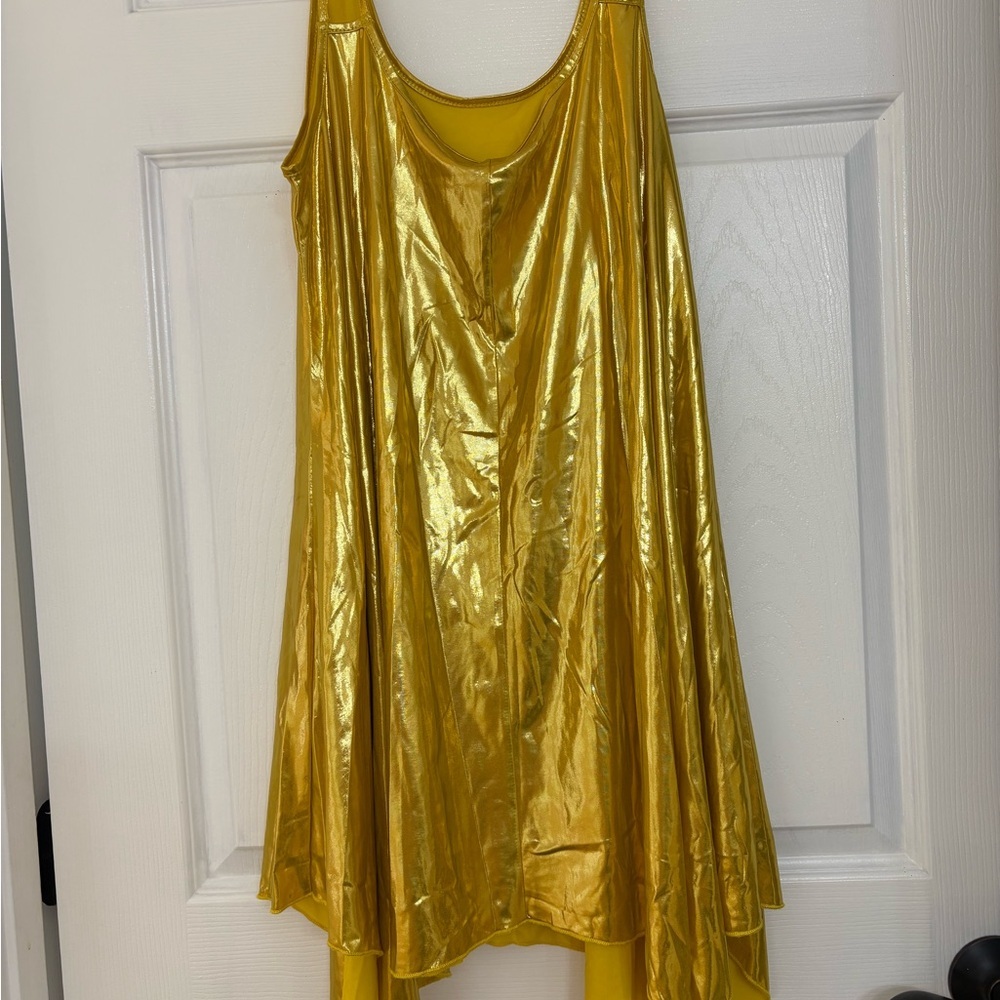 Shiny Gold Sleeveless Dress